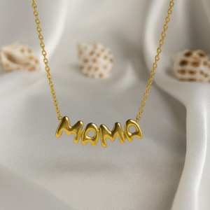 18k Gold Plated Mama Pendant Necklace