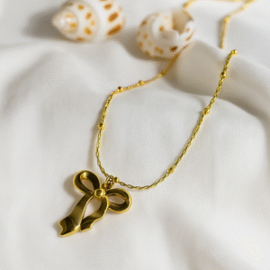 Gold Rope Pendant Necklace