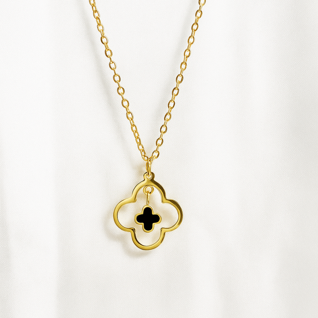 Black Clover Pendant Necklace