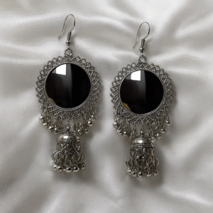 Classic Silver Mirror Dangler Jhumka