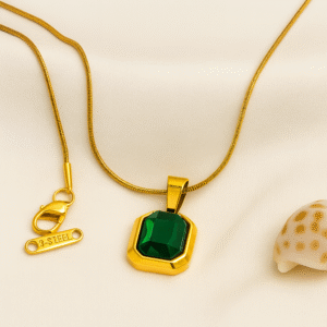 Emerald Blue Stone Girls pendant