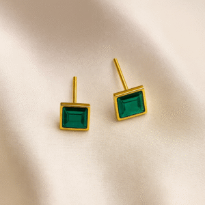 Emerald Square Earrings