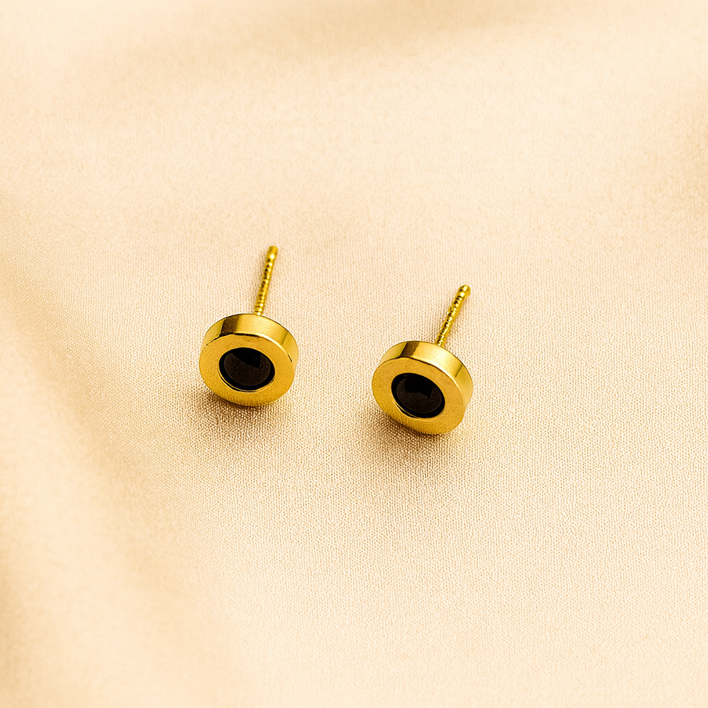 Black Stone Stud Earring