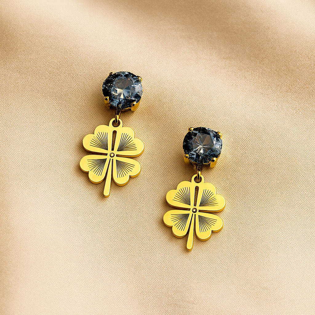 Lucky Clover Hanging Earrings