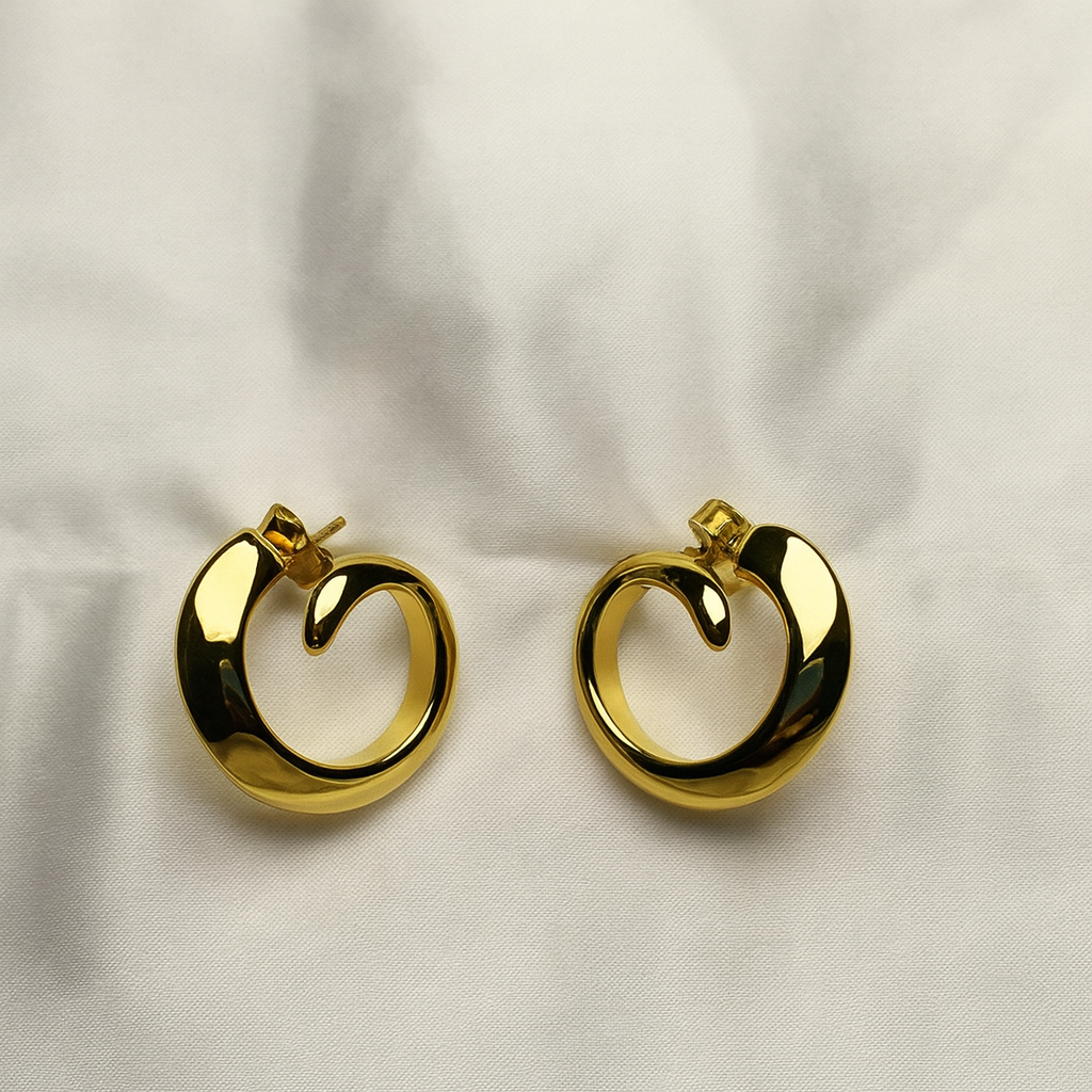 Curved Hoop Earrings