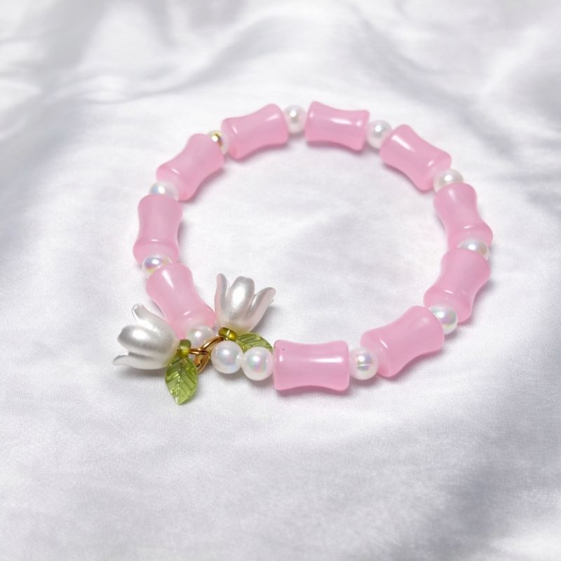 Pink Beaded Bracelet